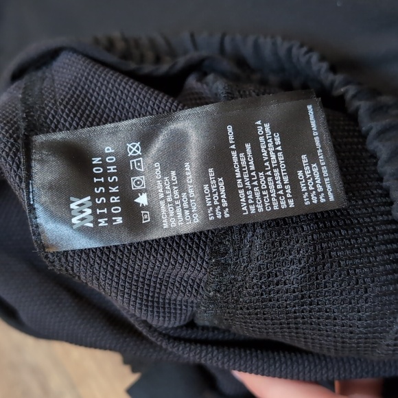 Mission Workshop San Francisco black jogger slim fit pants NWOT black size 31 - Picture 10 of 10